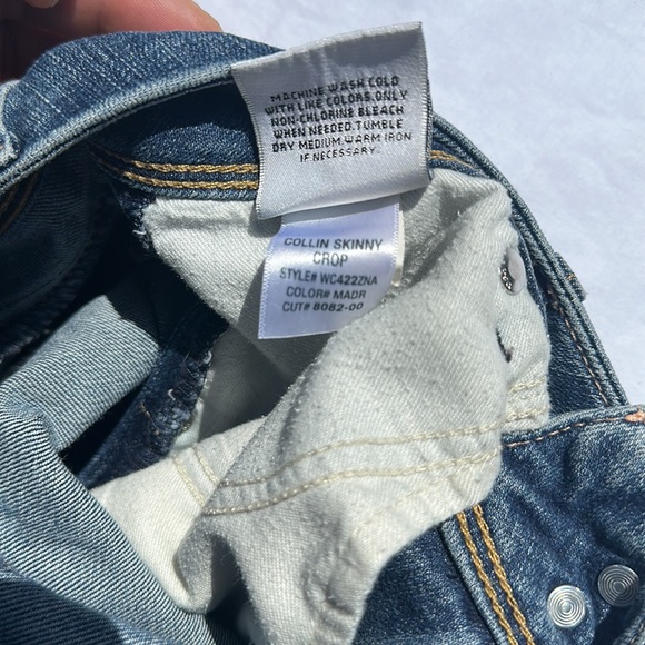 Hudson Jeans Collin Mid-Rise Skinny Crop light indigo distressed back pockets 27 - Picture 10 of 10